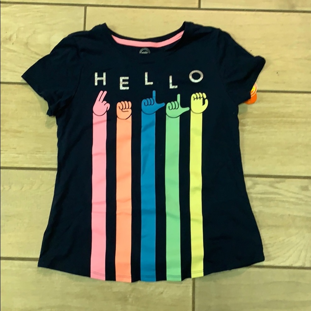 Wonder nation Hello ASL shirt